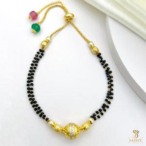 CZ Black Beads Bracelet 1231275