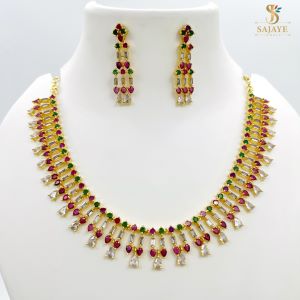 Elegant CZ Necklace Set 1231115