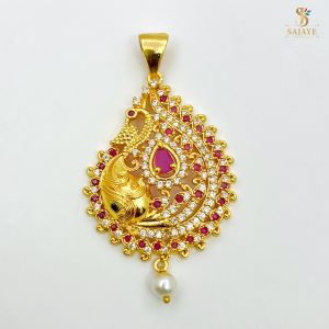 Unique CZ Peacock Pendant 1231217