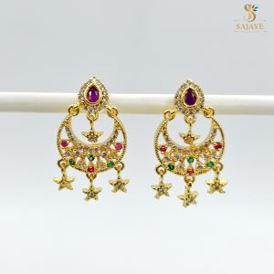 CZ Chandbali Earrings 1231132