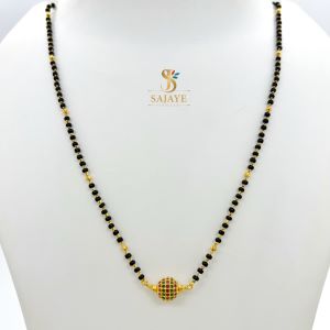 CZ Black Beads Mangalsutra 1231170