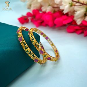 CZ Ruby Bangles 1231068