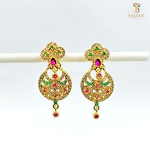 CZ Chandbali Earrings 1231135