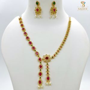 Elegant CZ Necklace Set 1231121