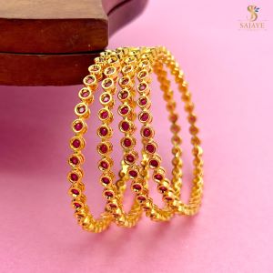 CZ Ruby Bangles 1231239