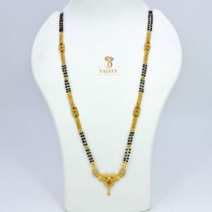 CZ Black Beads Mangalsutra 1231033