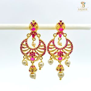 CZ Chandbali Earrings 1231136