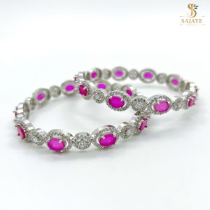 Oval Cut Ruby Bangles 1231180