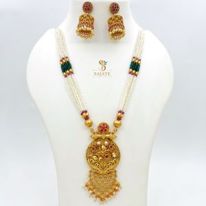 Pearls Long Necklace Set 1231255