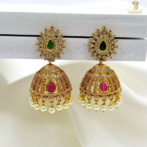 Unique CZ Jhumkas 1231291