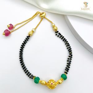 Black Beads Bracelet 1231278