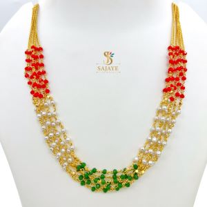 Tri-Colour Beads Necklace 1231167