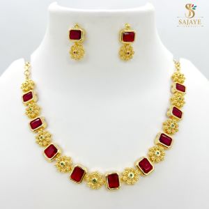 Ruby Necklace Set 1231116