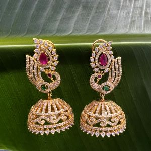 Peacock Jhumka Earrings 1231019